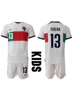 Billige Portugal Danilo Pereira #13 Bortedraktsett Barn VM 2022 Kortermet (+ Korte bukser)